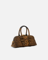 Wildleder-Handtasche mit Makula-Muster - Multicolor Braun-Schwarz | Pinko