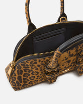 Wildleder-Handtasche mit Makula-Muster - Multicolor Braun-Schwarz | Pinko