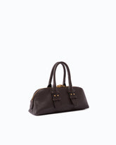 Escape Bag Horizontal small handbag in full-grain leather - Brown | Pinko