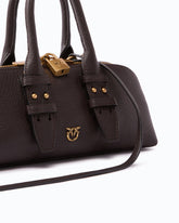 Escape Bag Horizontal small handbag in full-grain leather - Brown | Pinko