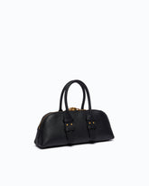 Escape Bag Horizontal small handbag in full-grain leather - Black | Pinko