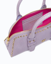 Borsa a mano media bowling in pelle con borchie PINKO Galleria - Trasparente | Pinko