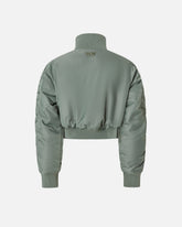 Bomber corto in raso tecnico - | Pinko