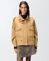 Caban en drap double à col montant - | Pinko