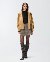 Caban en drap double à col montant - | Pinko