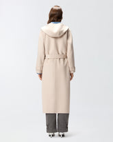 Long double cloth coat with belt - | Pinko
