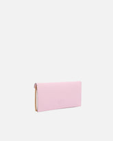 Small smooth leather envelope clutch bag with Love Birds logo - Light Pink | Pinko
