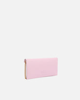 Petite pochette enveloppe en cuir lisse à logo Love Birds - Rose clair | Pinko