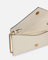 Kleine Beuteltasche aus glattem Leder mit Logo Love Birds - Weiß | Pinko