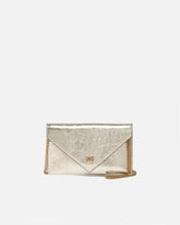 Pochette en cuir métallisé avec logo Love Birds - | Pinko