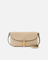 Średnia zamszowa torebka na ramię Saddle Flat - | Pinko