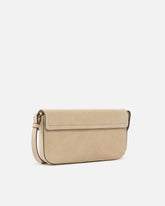 Średnia zamszowa torebka na ramię Saddle Flat - | Pinko