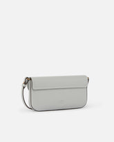 Borsa a spalla media Saddle Flat in pelle - Bianco Crema | Pinko