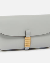 Borsa a spalla media Saddle Flat in pelle - Bianco Crema | Pinko