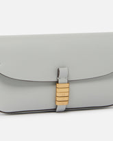 Mittlere Schultertasche Saddle Flat aus Leder - Cremeweiß | Pinko