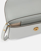 Saddle Flat medium shoulder bag in leather - | Pinko