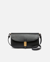 Saddle Flat medium shoulder bag in leather - | Pinko