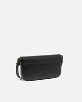 Saddle Flat medium shoulder bag in leather - | Pinko