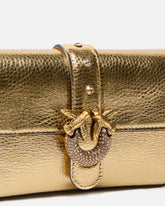 Love Bag One Slouchy baby shoulder bag in laminated leather - | Pinko