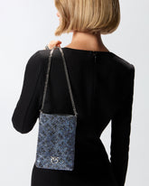 Pochette à bandoulière en cuir à strass pour smartphone - | Pinko