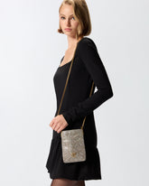 Pochette à bandoulière en cuir à strass pour smartphone - | Pinko