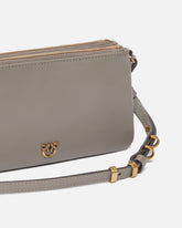 Borsa a tracolla Mini Double Bag piccola in pelle con tracolla - | Pinko