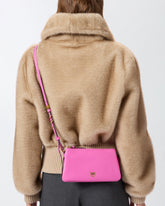 Borsa a tracolla Mini Double Bag piccola in pelle con tracolla - | Pinko