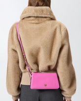 Leather Mini Double Bag with shoulder strap - | Pinko