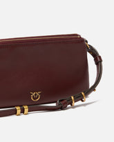 Leather Mini Double Bag with shoulder strap - | Pinko