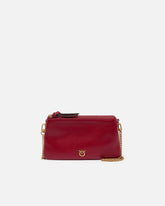 Leather Mini Double Bag with shoulder strap - | Pinko