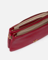 Leather Mini Double Bag with shoulder strap - Red | Pinko