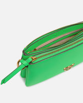 Borsa a tracolla Mini Double Bag piccola in pelle con tracolla - | Pinko