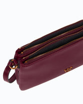 Leather Mini Double Bag with shoulder strap - Pink | Pinko