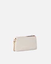 Borsa a tracolla Mini Double Bag piccola in pelle con tracolla - Bianco | Pinko
