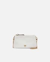 Leather Mini Double Bag with shoulder strap - White | Pinko