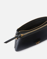 Kleine Umhängetasche Mini Double Bag aus Leder mit Schulterriemen - Schwarz | Pinko