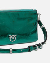 Mini Double Bag in laminated leather - | Pinko