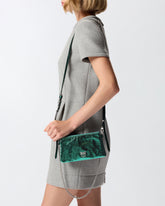 Mini Double Bag in laminated leather - | Pinko