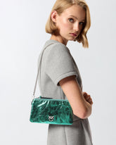 Mini Double Bag in laminated leather - | Pinko