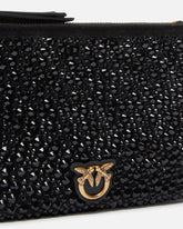 Borsa a spalla piccola Mini Double Bag full strass - | Pinko