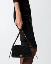 Borsa a spalla piccola Mini Double Bag full strass - | Pinko