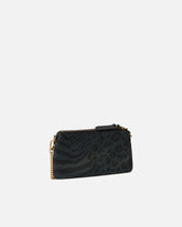 Double Bag Mini small crossbody bag in nylon with animal print - | Pinko