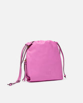 Leather Mini Slouchy Bag with Love Birds logo - | Pinko