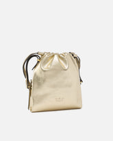 Borsa a spalla Mini Slouchy Bag in suede laminato con logo Love Birds - | Pinko