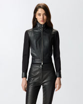 Giacca biker bimateriale - | Pinko