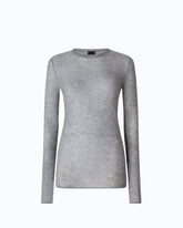 Pullover mit Rundhalsausschnitt und Pailletten - Grau | Pinko
