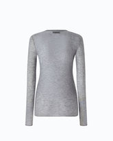 Pullover mit Rundhalsausschnitt und Pailletten - Grau | Pinko