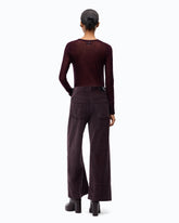 Crew-neck sweater with sequins - Purple | Pinko