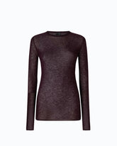Maglia girocollo con paillettes - Viola | Pinko