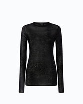 Pullover mit Rundhalsausschnitt und Pailletten - Schwarz | Pinko